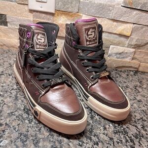 Shmack Brown High-Top Sneakers EUC 8.5